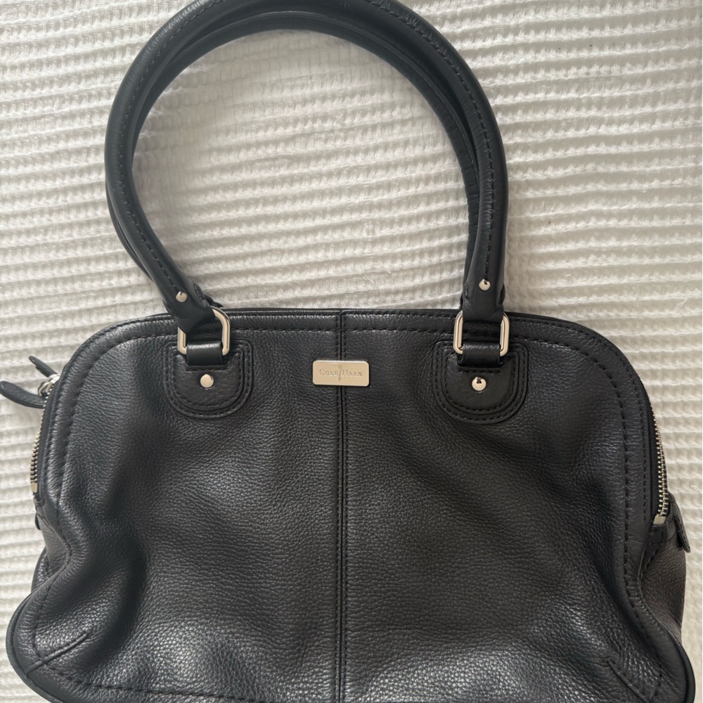 Cole Haan super soft black leather handbag